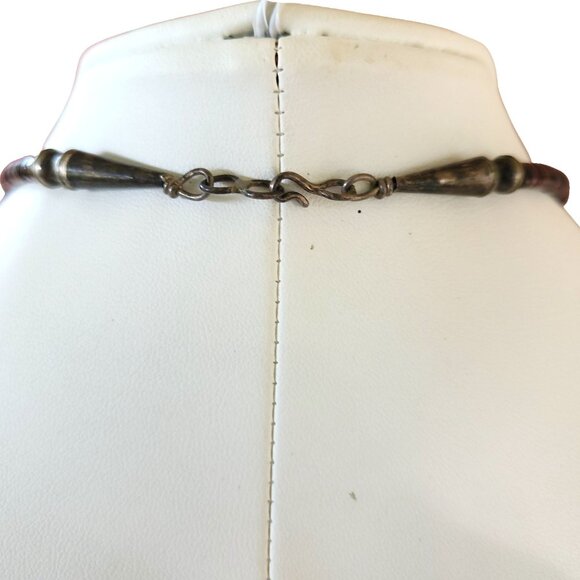 Vintage Turquoise Nugget and Fine Heishi Necklace - Picture 7 of 9